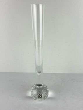 Holmegaard Vintage MCM Glass Bubble Base Bud Vase